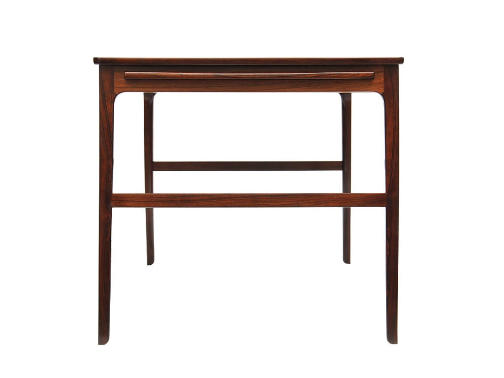 Rosewood extension table / desk by Ole Wanscher In Excellent Condition In Sagaponack, NY