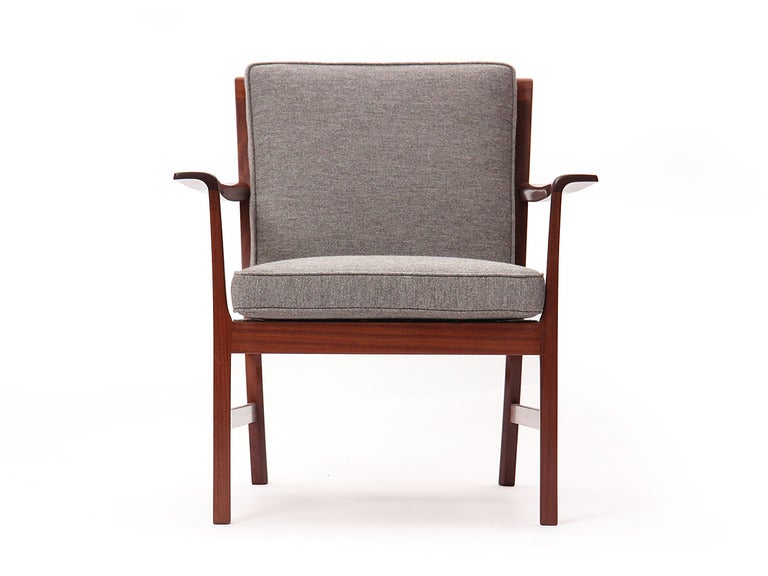 Scandinave moderne Fauteuil de salon cubain en acajou par Ole Wanscher en vente