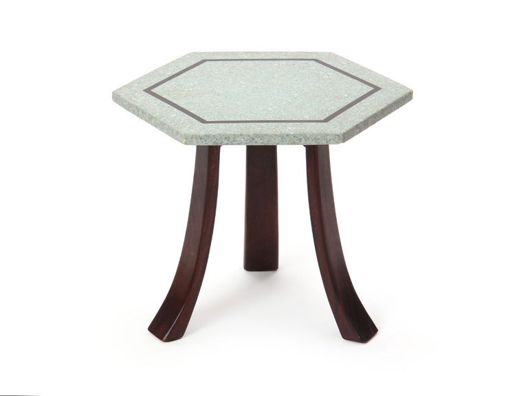 Mid-Century Modern Terrazzo Hexagonal Tables by Harvey Probber For Sale