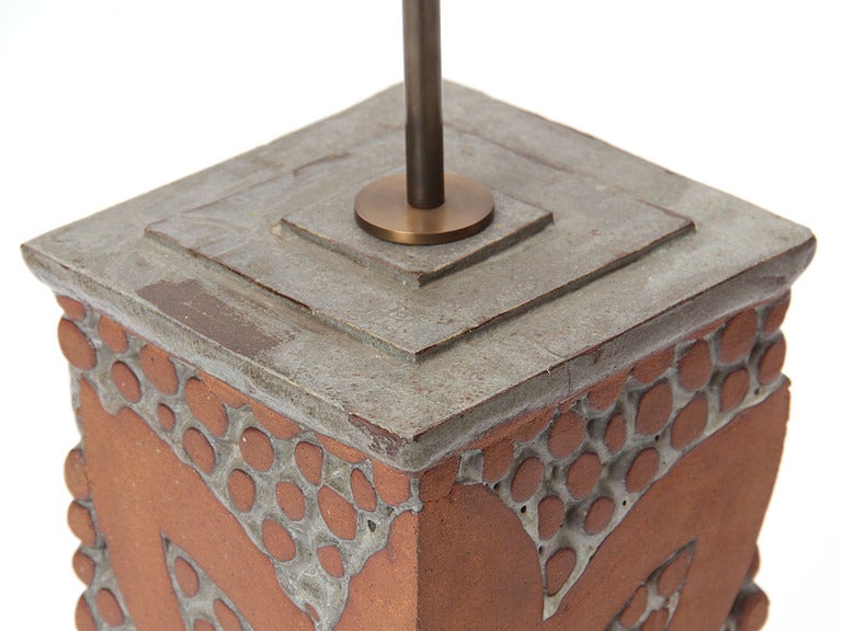 American Studio Pottery Table Lamp from USA For Sale