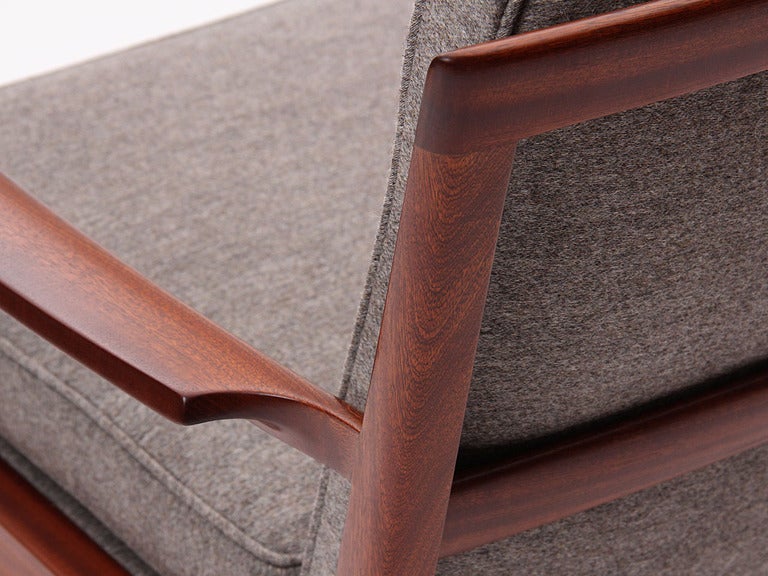 Mahogany Lounge Arm Chair by Ole Wanscher for A.J. Iversen For Sale 1