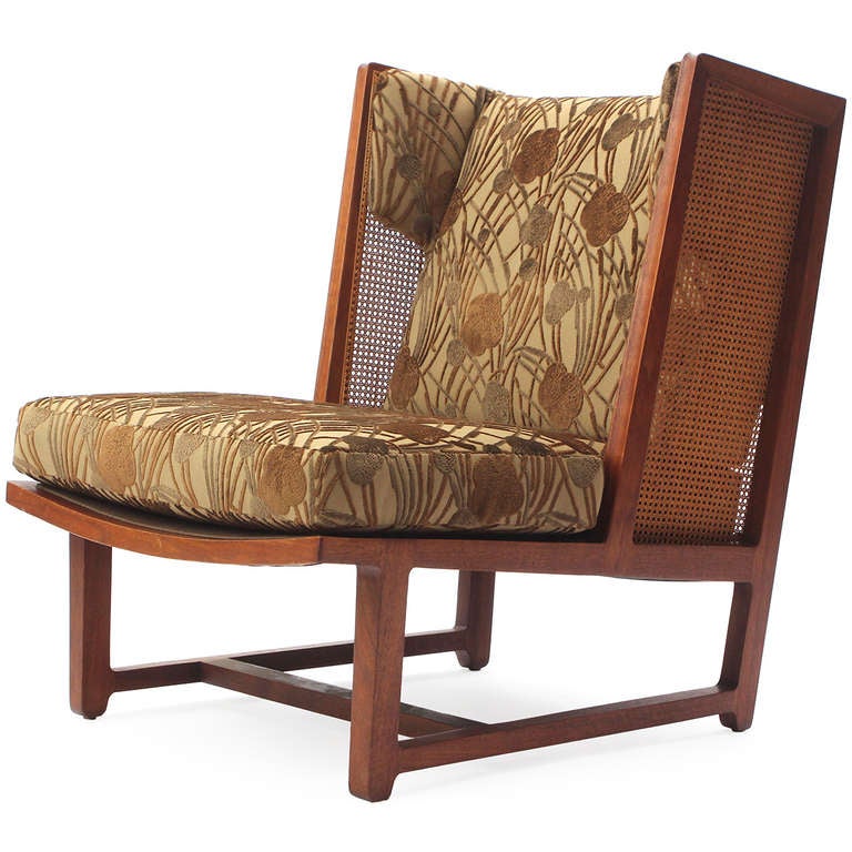 American Cane Panel Low Chairs by Edward Wormley for Dunbar