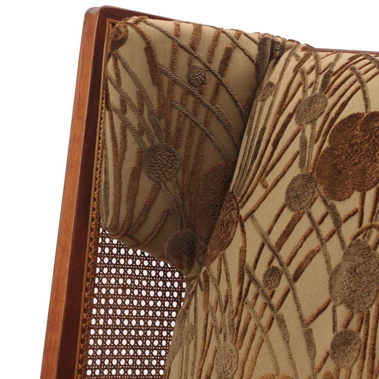 Mid-20th Century Cane Panel Low Chairs by Edward Wormley for Dunbar