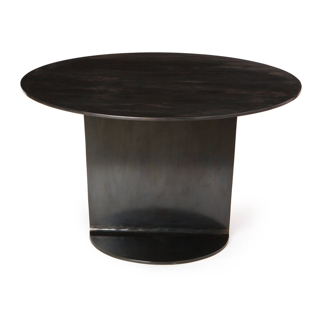 Industrial WYETH Original I Beam Gong Table in Blackened Steel For Sale