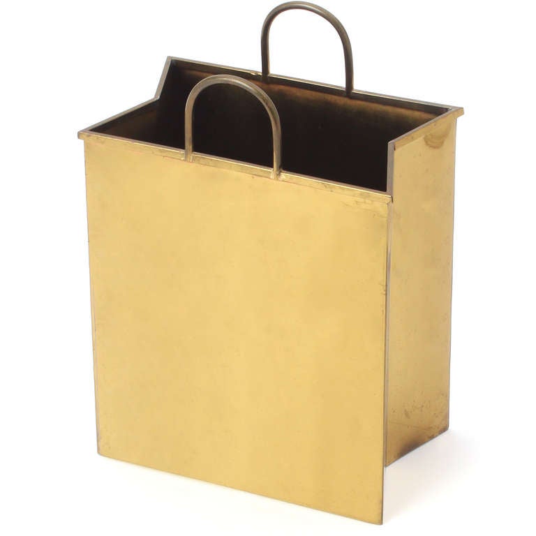 Mid-Century Modern Italian Brass Shopping Bags