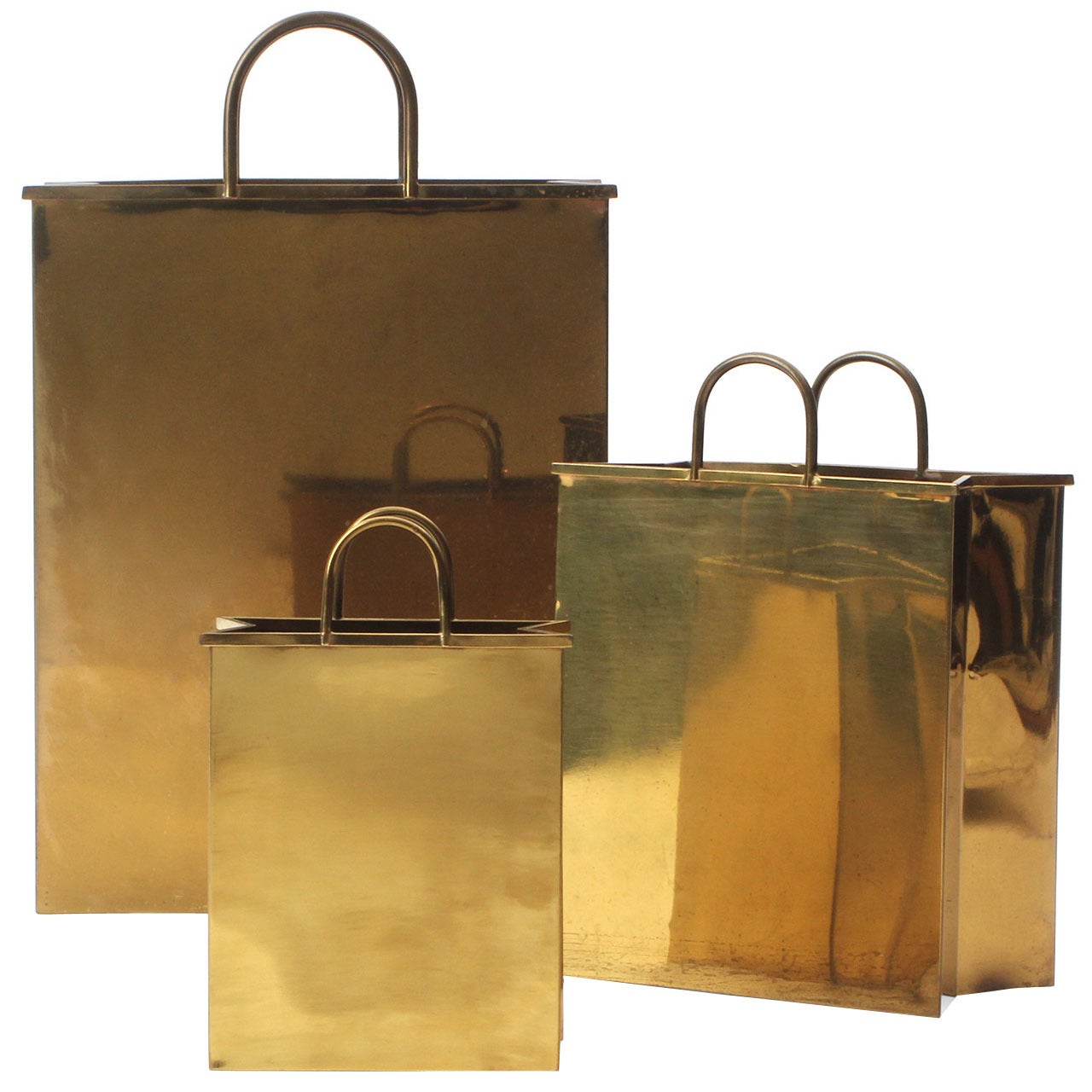 Italian Brass Shopping Bags