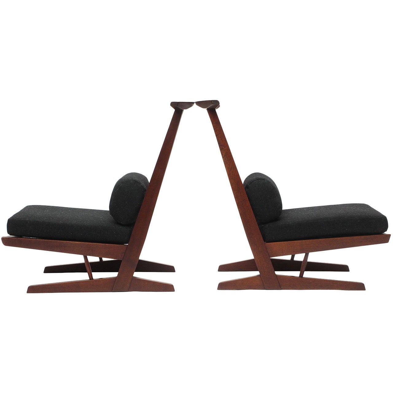 Conoid Lounge Chairs by George Nakashima