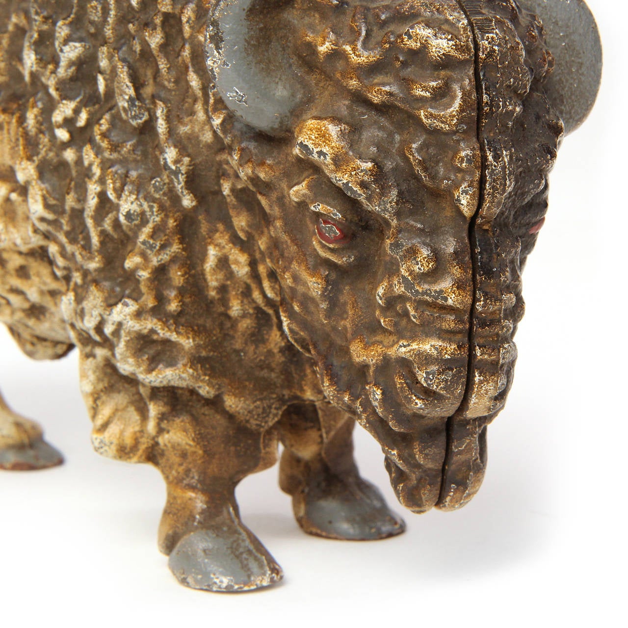 Cast Iron Bison Still Bank 4