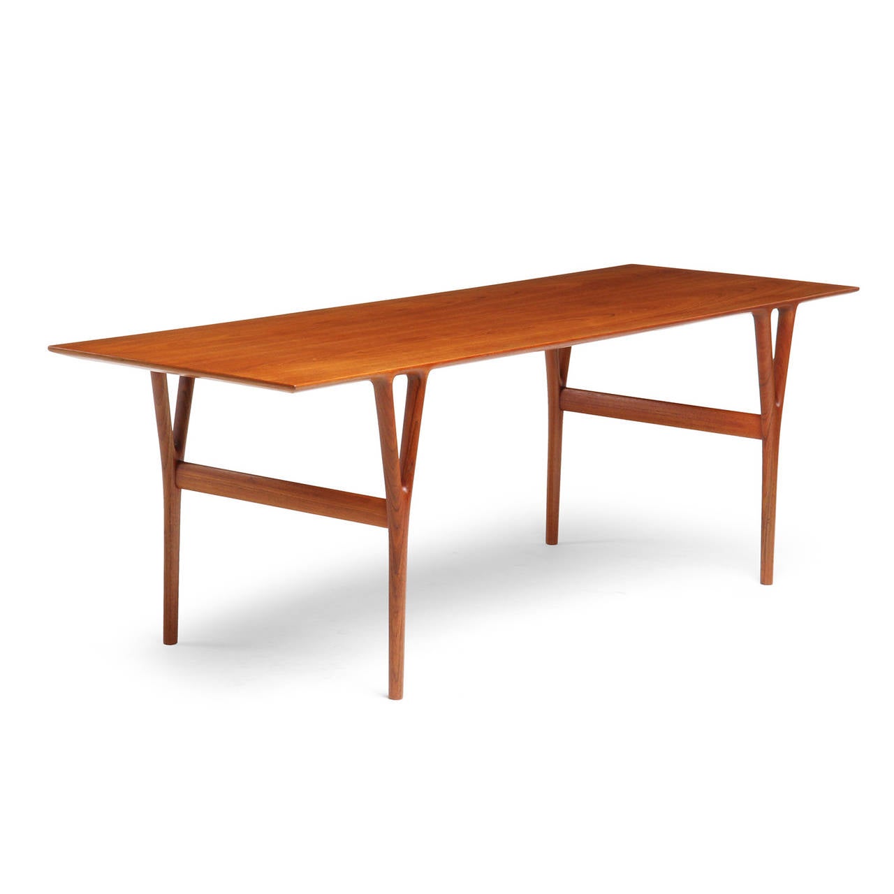 Teak Low Table by Helge Vestergaard-Jensen for Peder Pedersen For Sale