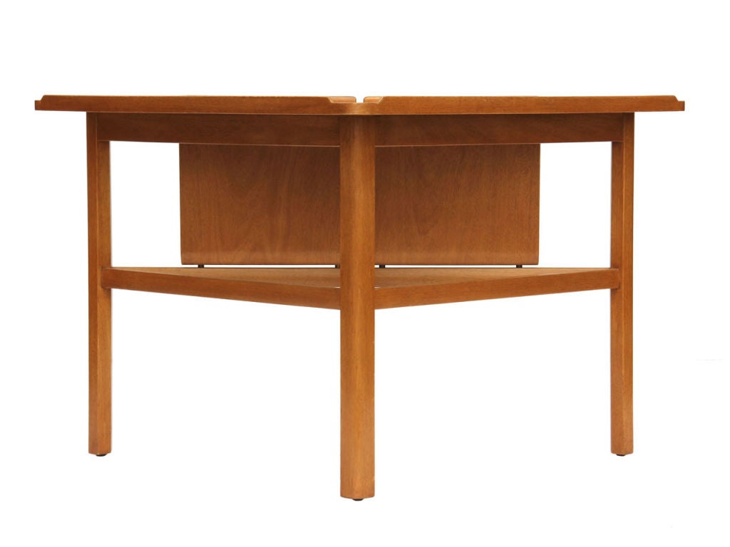 Oak Corner End Table by Edward Wormley For Sale
