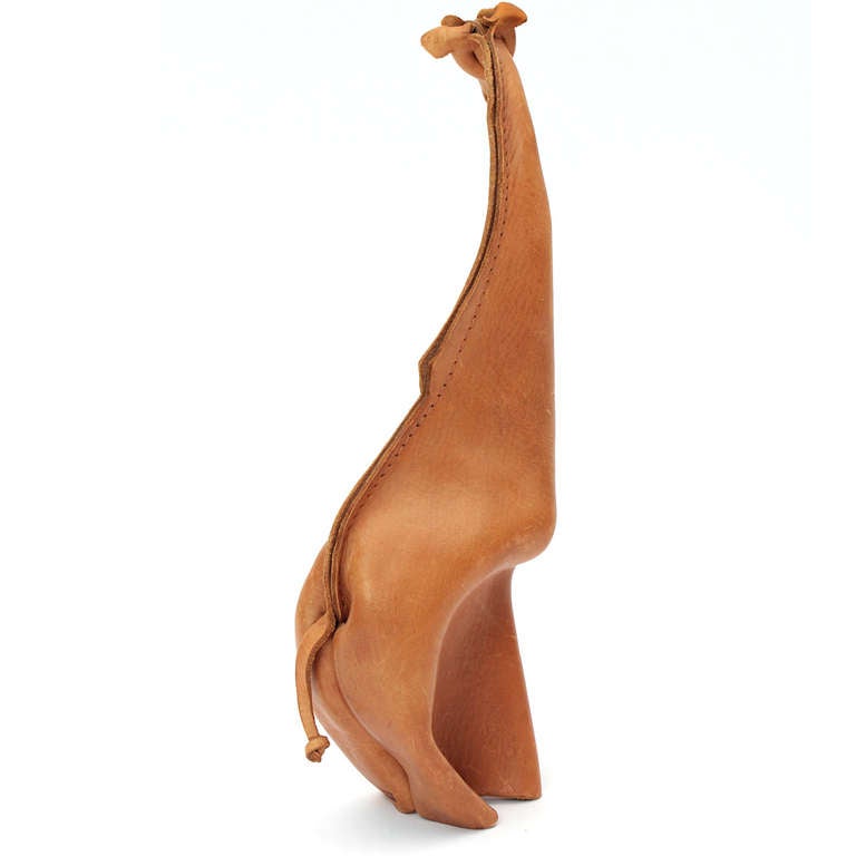 Mid-20th Century Leather Giraffe By Deru