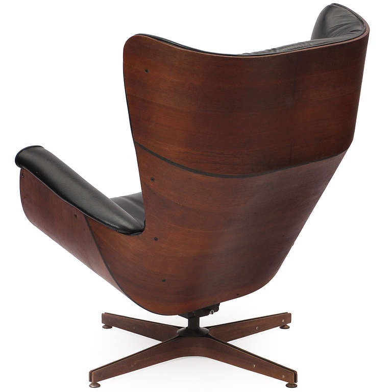American Mister Chair in Molded Walnut By George Mulhauser