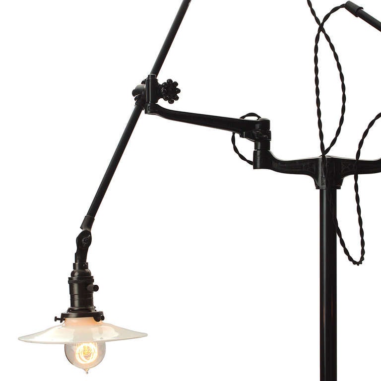 20th Century Rare Industrial Floor Lamp by O.C. White For Sale