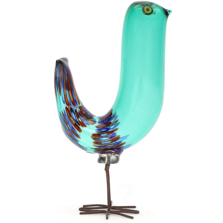 Mid-Century Modern Pulcino Glass Bird by Alessandro Pianon