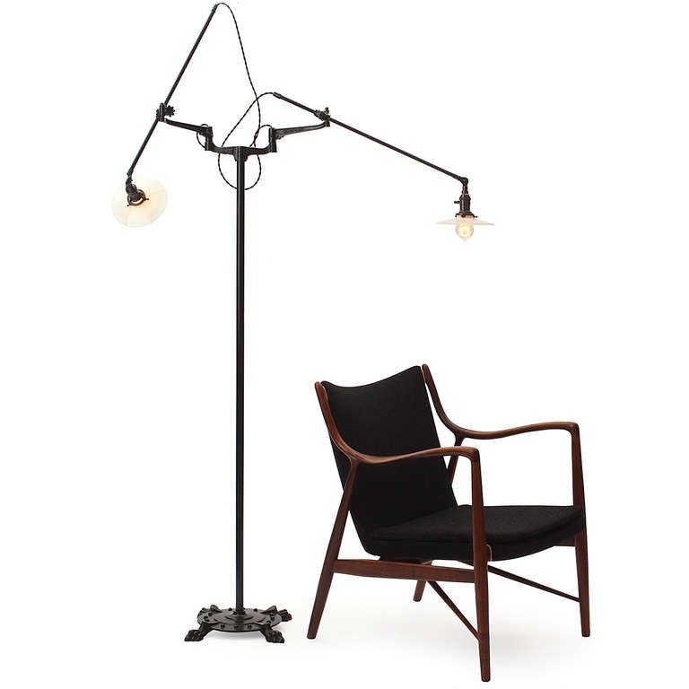Industrial Floor Lamp by O.C. White for O.C. White Co. (Industriell) im Angebot