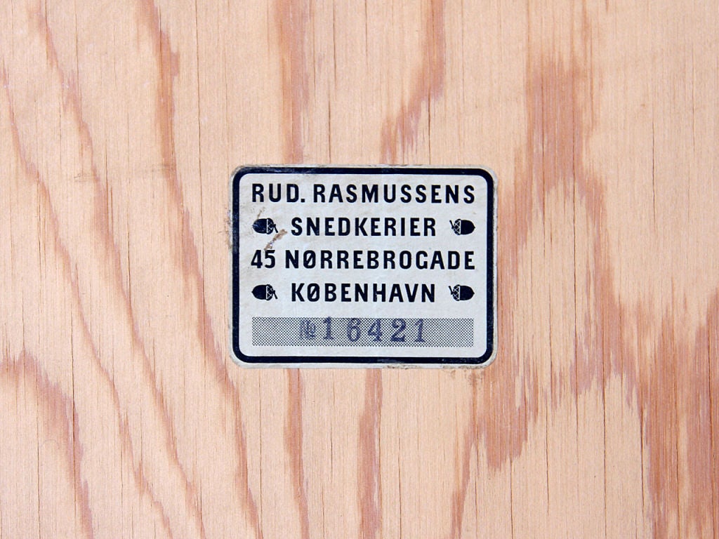 1940s Danish Tambour Door Cabinet by Rudolf Rasmussen 1