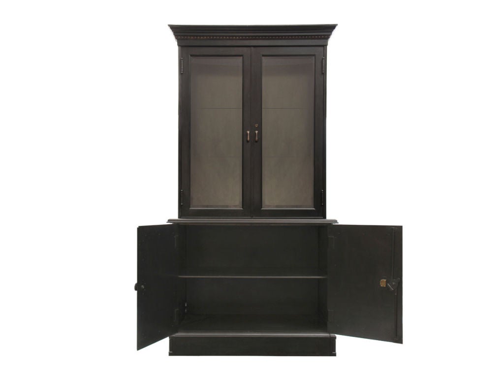 steel breakfront cabinet by Art Metal