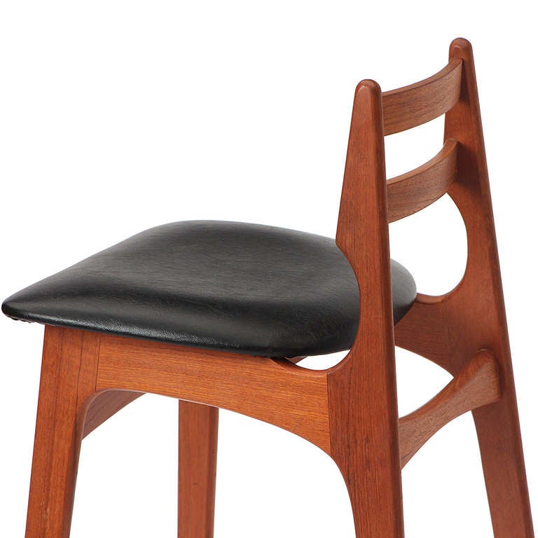 Sculptural Teak Barstools 1