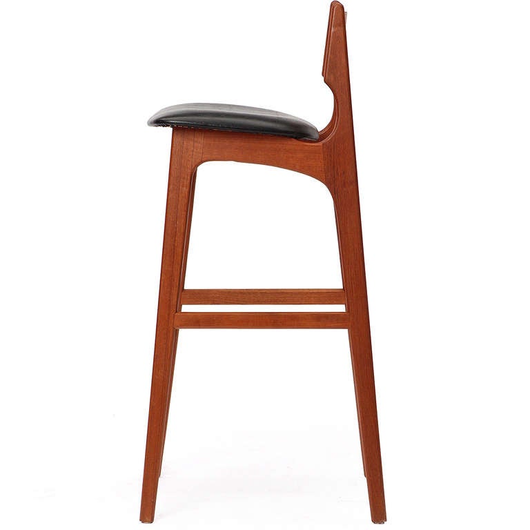 Danish Sculptural Teak Barstools