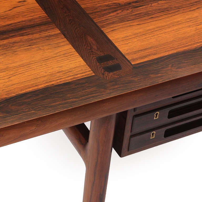 Metamorphic Rosewood Desk And Table By Hvidt And Molgaard 1
