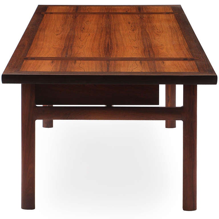 Mid-20th Century Metamorphic Rosewood Desk And Table By Hvidt And Molgaard