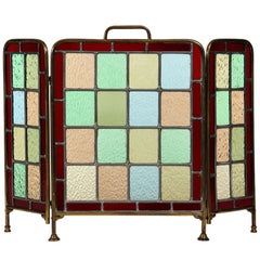 Petite Stained Glass Firescreen