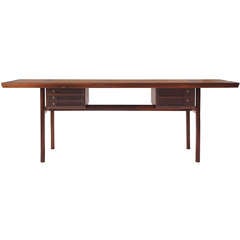Metamorphic Rosewood Desk And Table By Hvidt And Molgaard