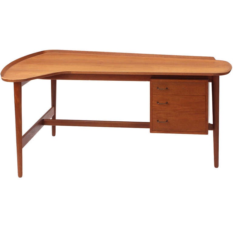 Teak Desk by Arne Vodder For Sale at 1stdibs
