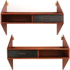 pair of wall mount nightstands by Edvard and Tove Kindt-Larsen