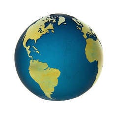 Glass Earth Paperweight by Steven Correia