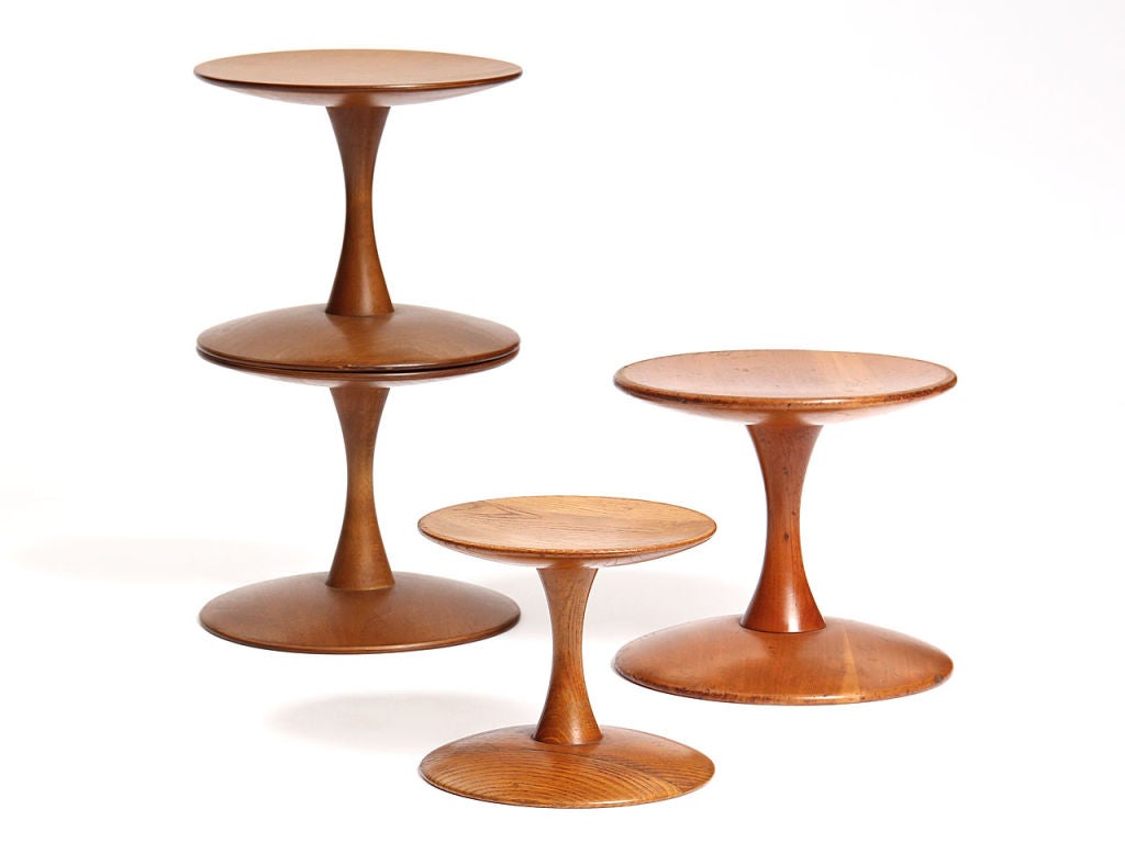 Designed by Nanna Ditzel in 1962. These reversible and stacking children's 