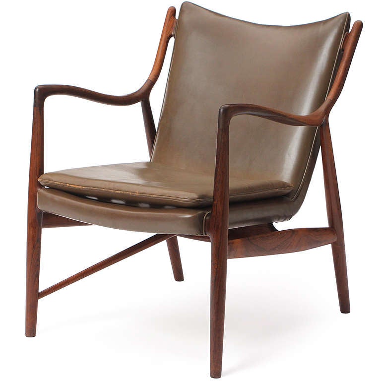 Scandinavian Modern Rio Rosewood 45 Chair By Finn Juhl/Niels Vodder