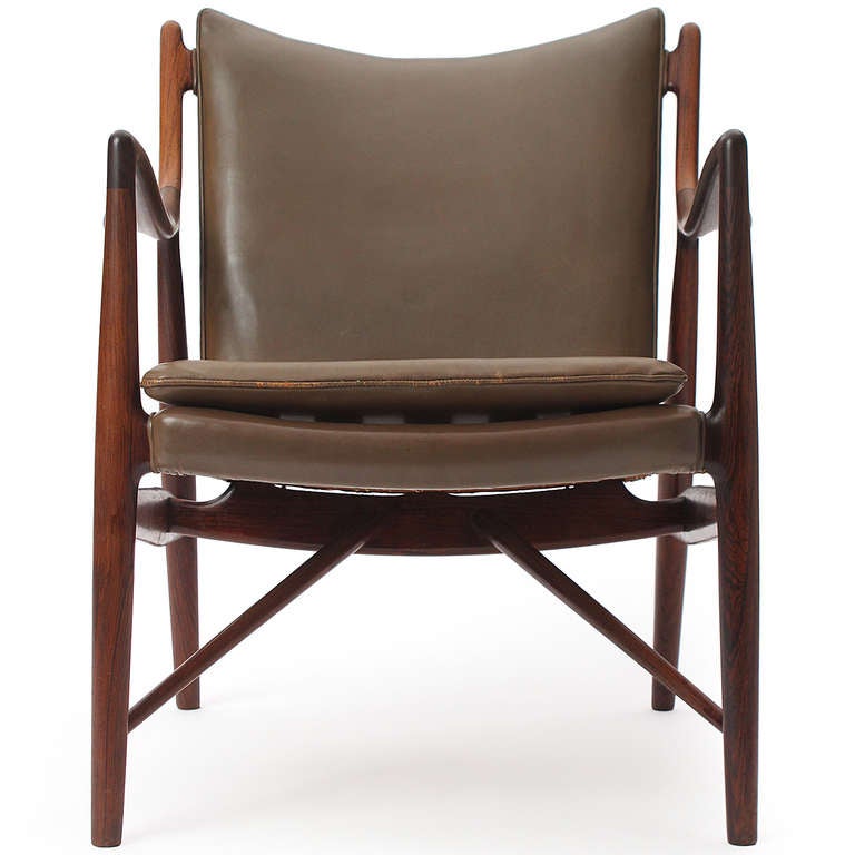 Danish Rio Rosewood 45 Chair By Finn Juhl/Niels Vodder