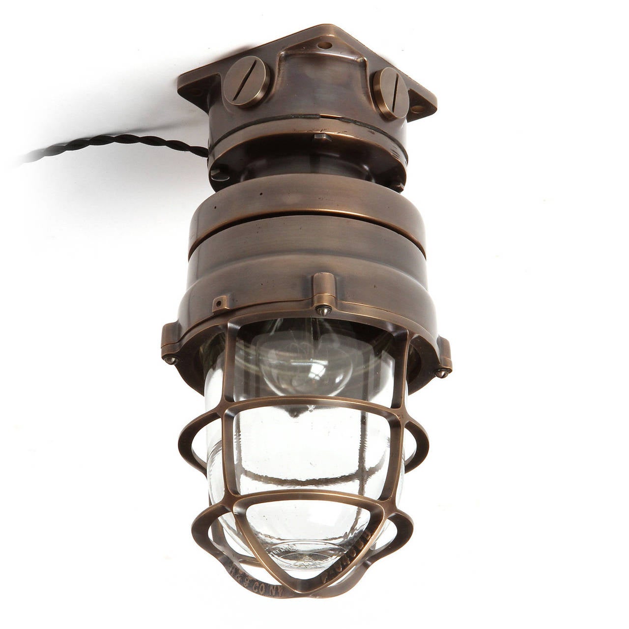 Industrial Bronze Caged Sconce 2