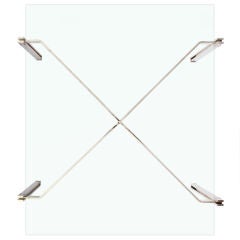 stainless steel "X-base" low table