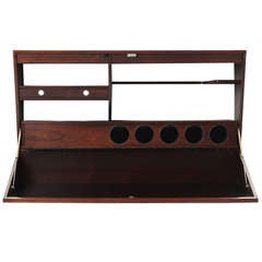 Vintage Wall-Mounted Rosewood Bar By Drylund