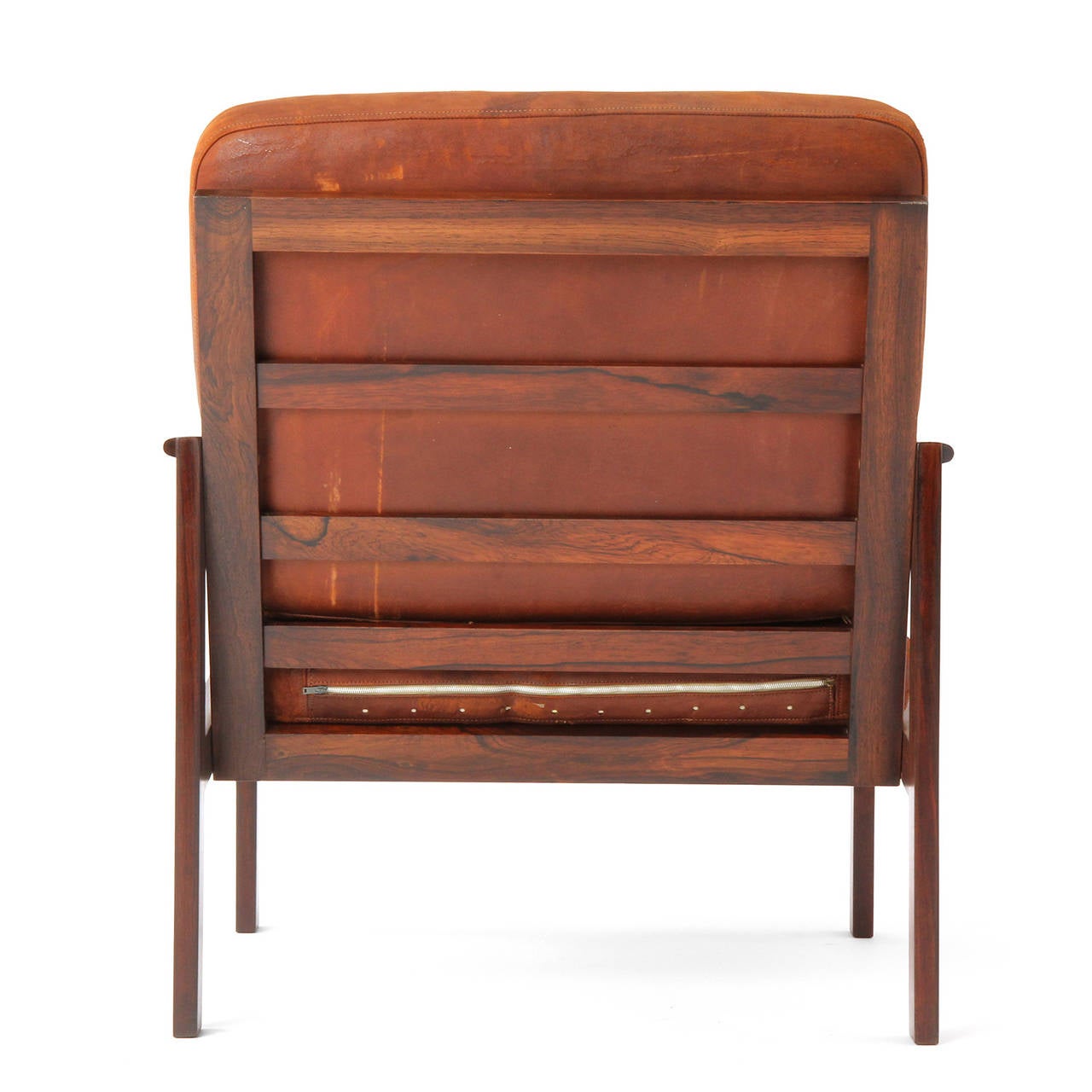 Danish Rosewood and Leather Armchair by Illum Wikkelso for Niels Eilerson For Sale