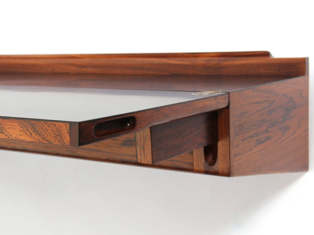 Rosewood Wall Mount Console/ Desk by Hovmand Olsen