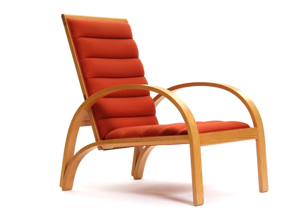 Mid-Century Modern Ash Lounge Chair by Ward Bennett For Sale