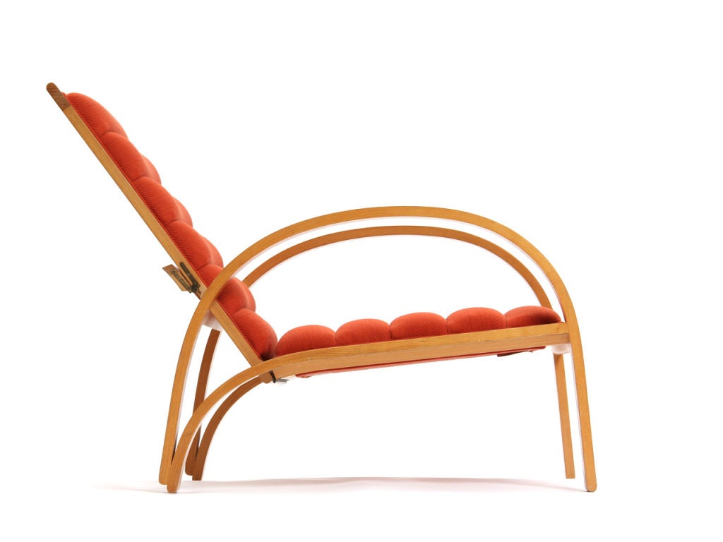Ash Lounge Chair by Ward Bennett In Good Condition For Sale In Sagaponack, NY