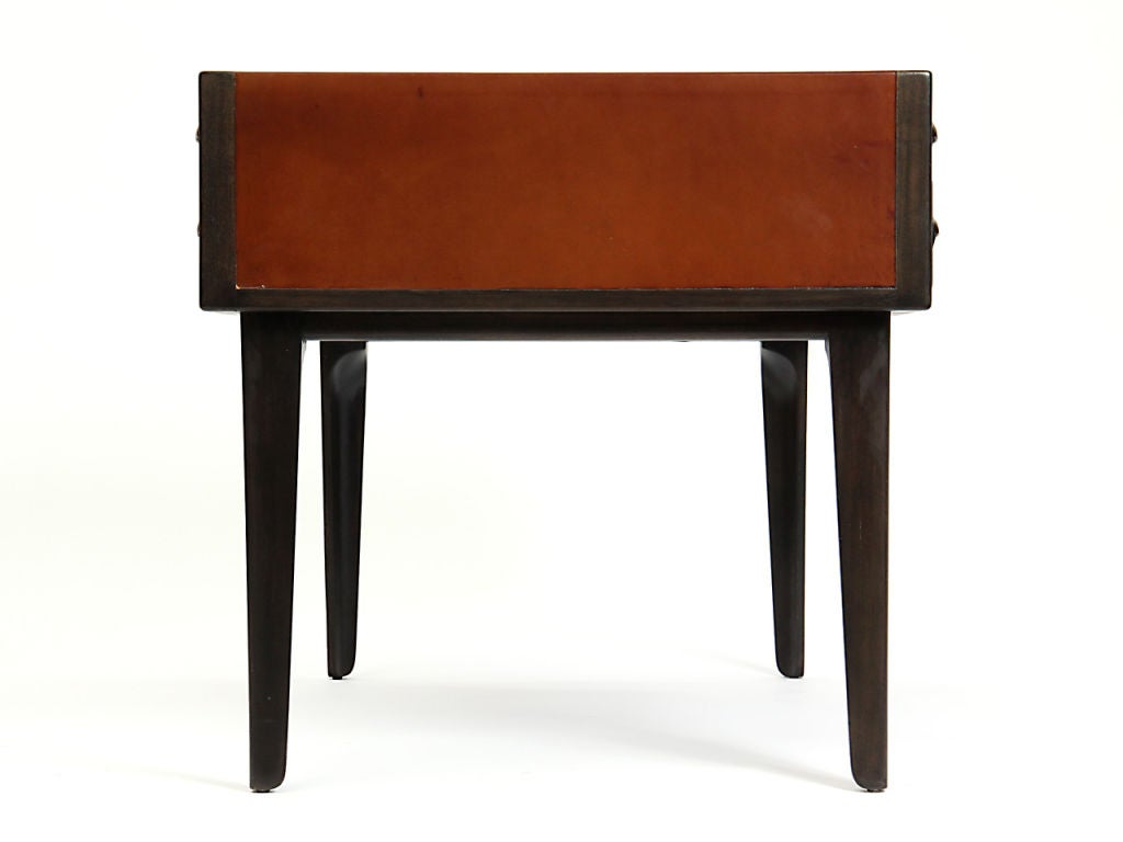 Leather Partners Desk by Edward Wormley