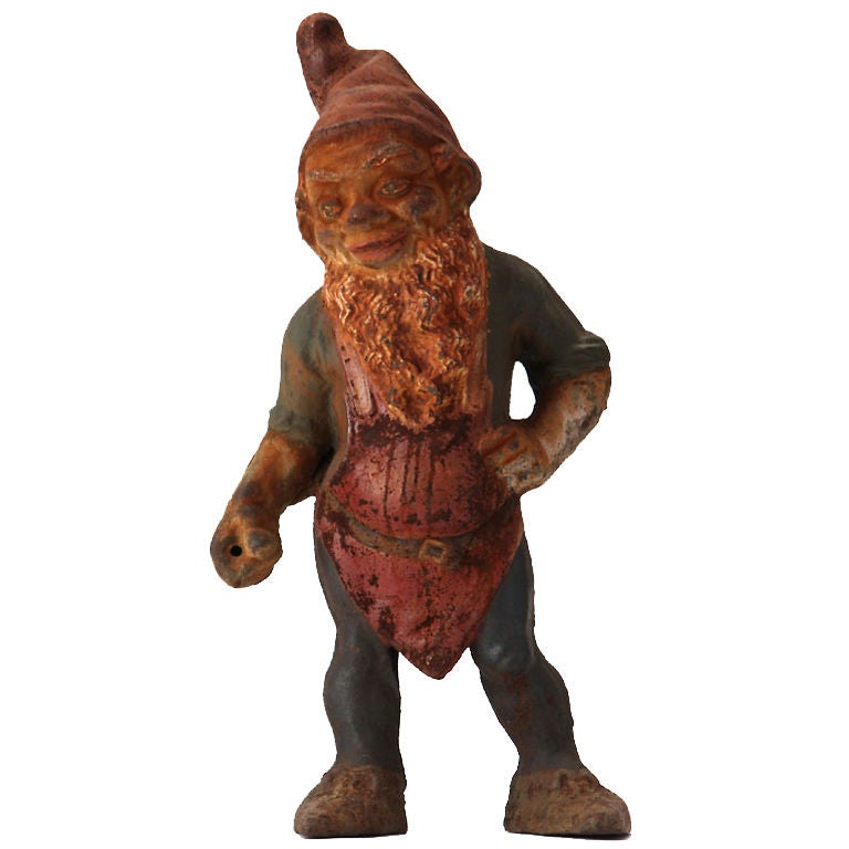 A Cast Iron Garden Gnome For Sale at 1stdibs