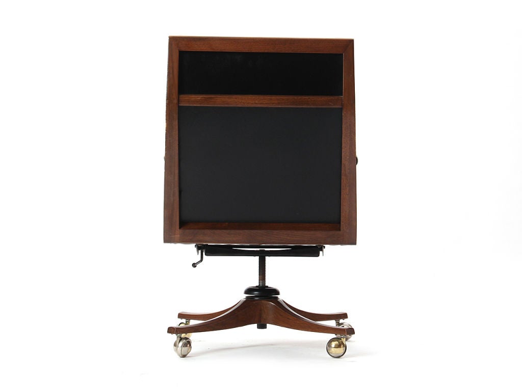 Leather executive desk chair by Edward Wormley