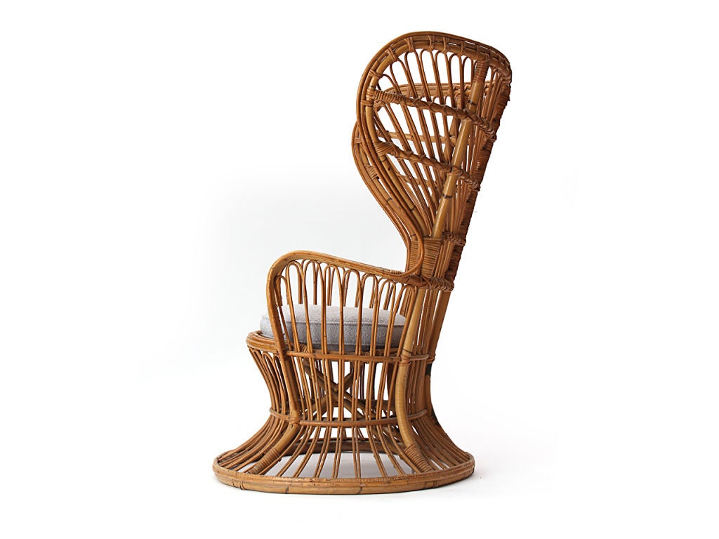 Italian high back chair by Gio Ponti