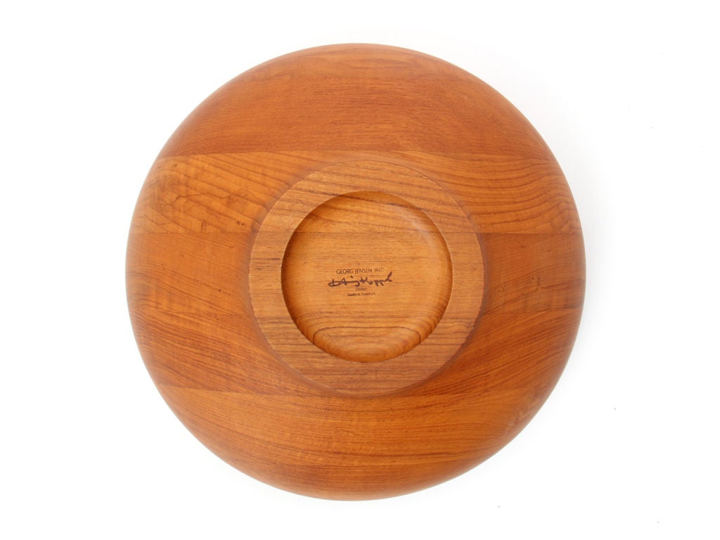 Scandinavian Modern Large Teak Serving Bowl by Henning Koppel