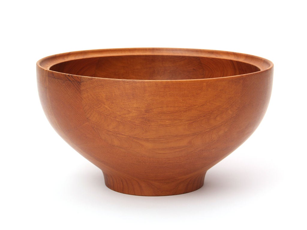 Danish Large Teak Serving Bowl by Henning Koppel