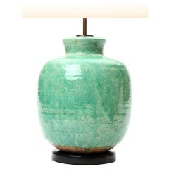 Huge Celadon Lamp by Zaccagnini