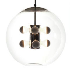 clear globe chandelier by Lightolier