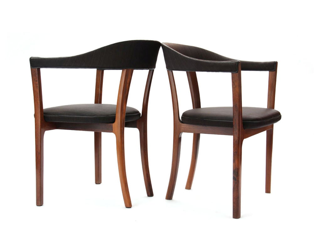 Rosewood Humpback Chairs by Ole Wanscher