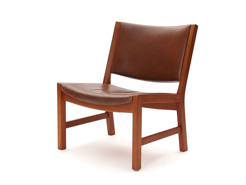 Scandinavian Modern Pair of Low Lounge Chairs by Hans Wegner